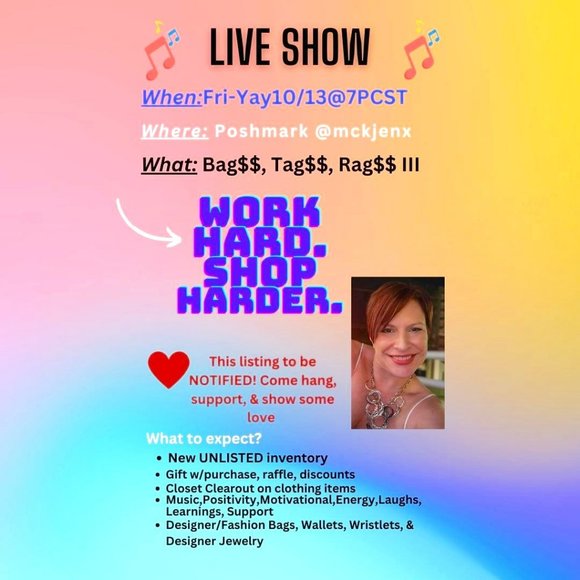 kate spade Handbags - COPY - LIVE SHOW @mckjenx- "Work Hard, Shop Harder" Bag$$, Tag$$, Rag$$ 10/13 @…